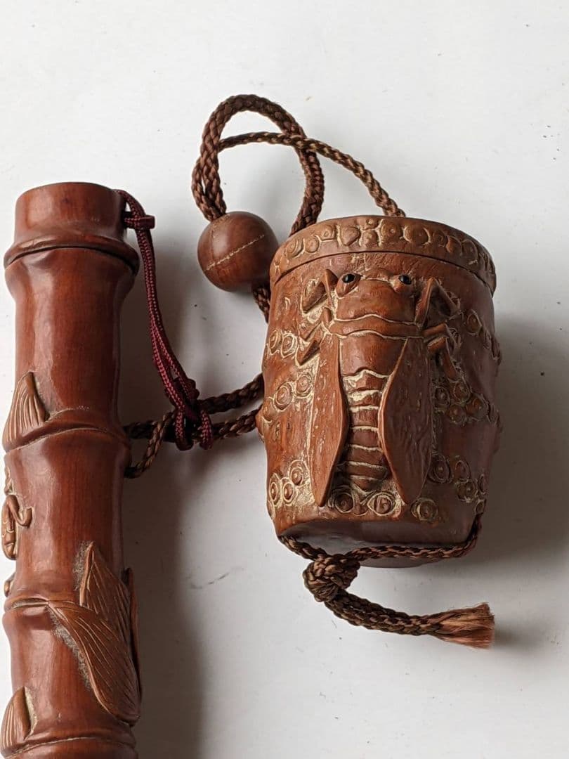 根付　46　キセルと印籠　 骨董品