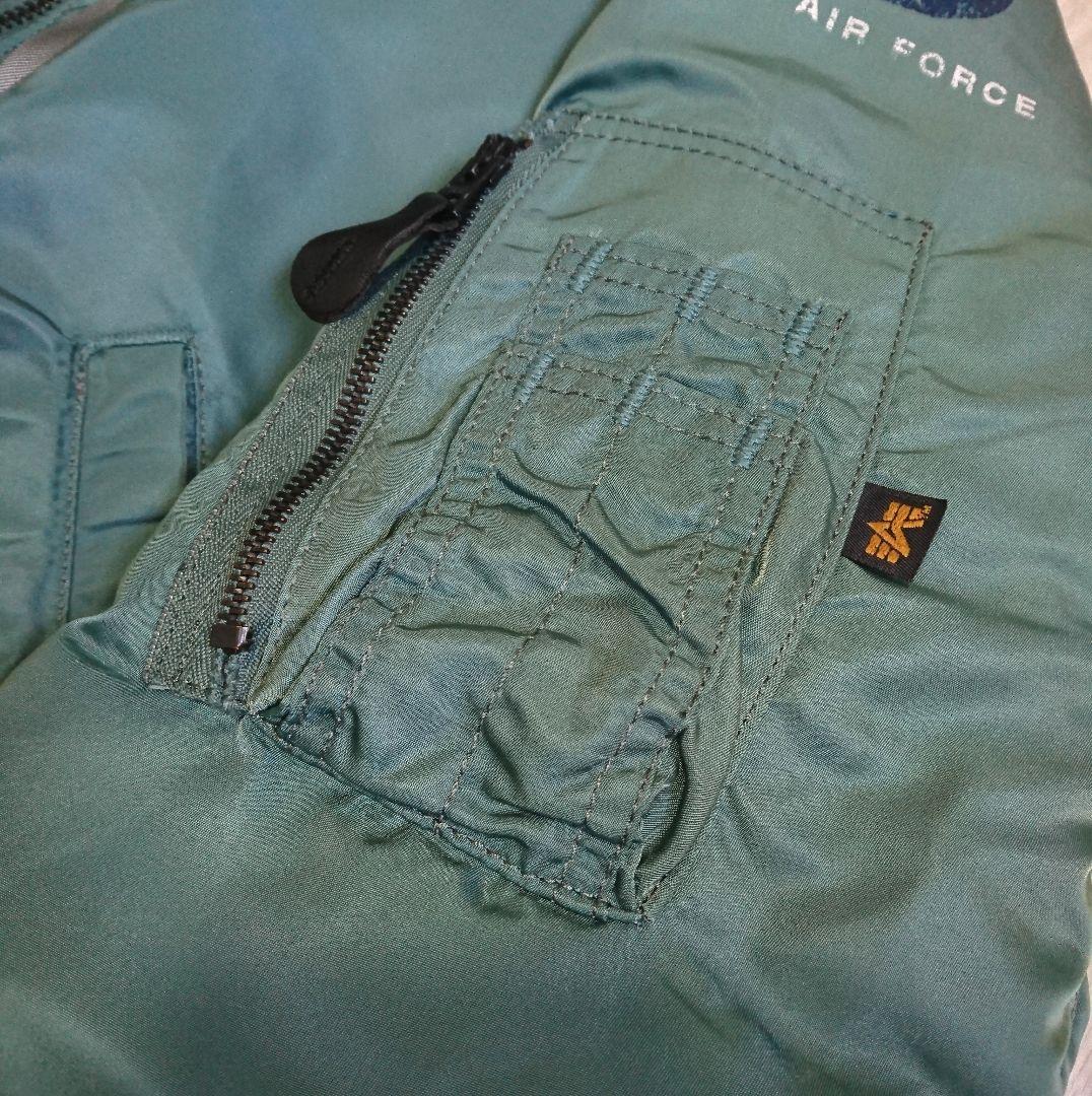 ALPHA✨B-15D フライトジャケット 復刻 USA製 S セージグリーン - メルカリ