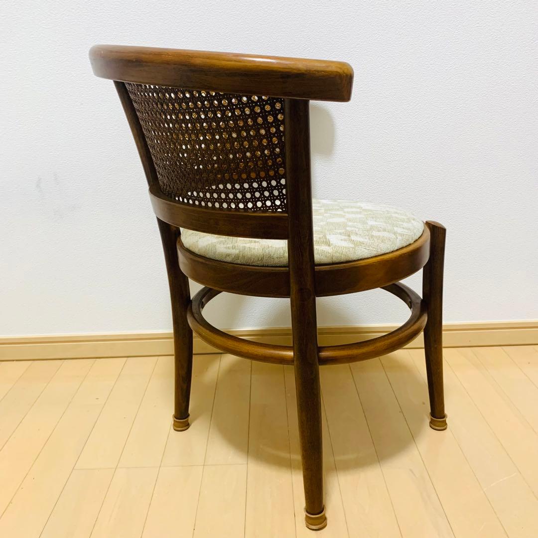 【希少】カリモク家具 ラタンバック ダイニングチェア 2脚