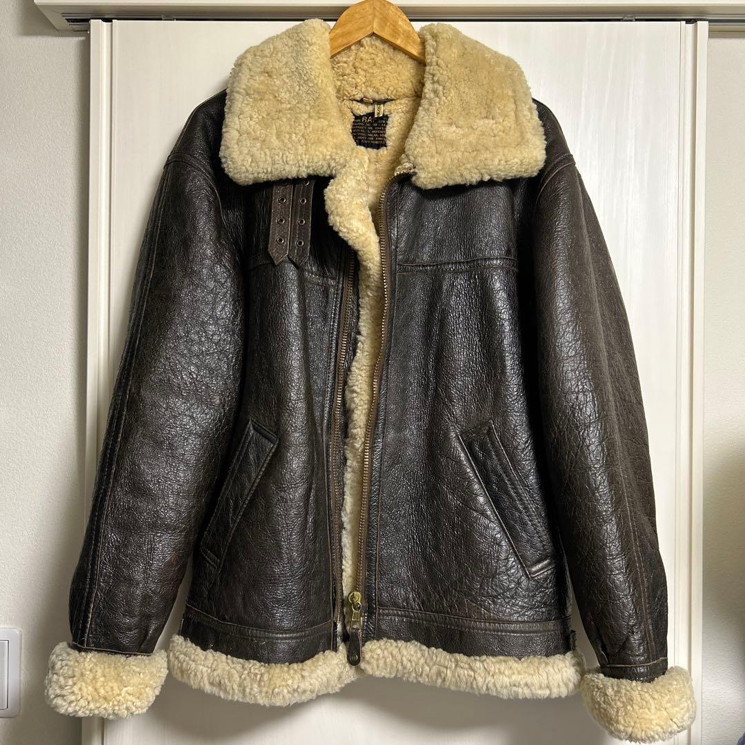 【RAF USNAVY AIR FORCE】ムートンフライトジャケット42