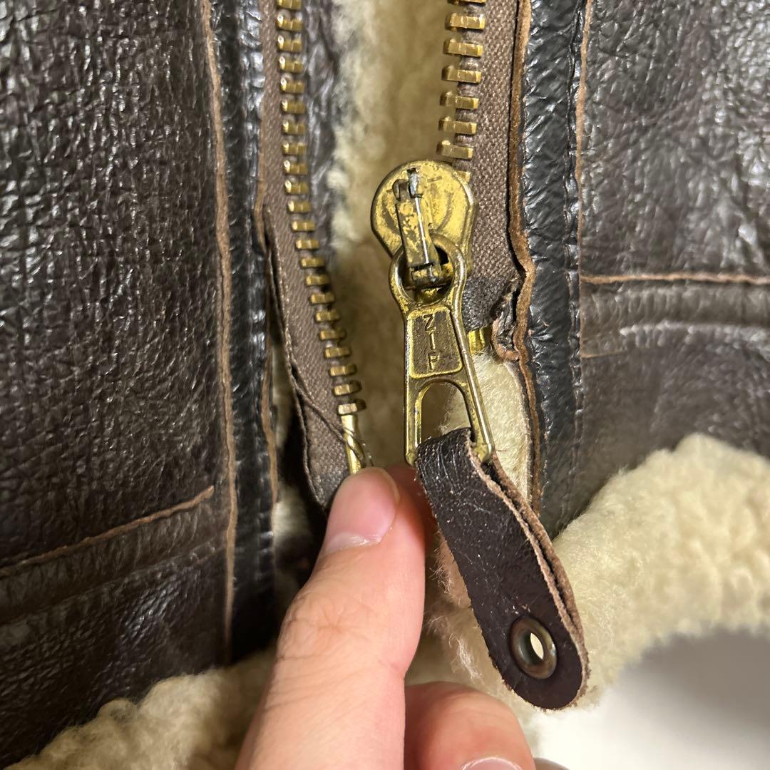 【RAF USNAVY AIR FORCE】ムートンフライトジャケット42