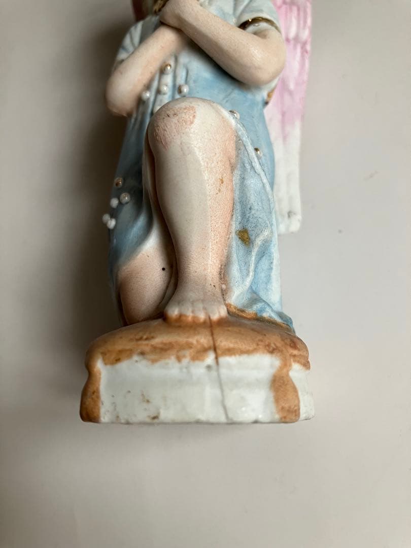 祈りの天使　ペア　アンティーク　ビスク