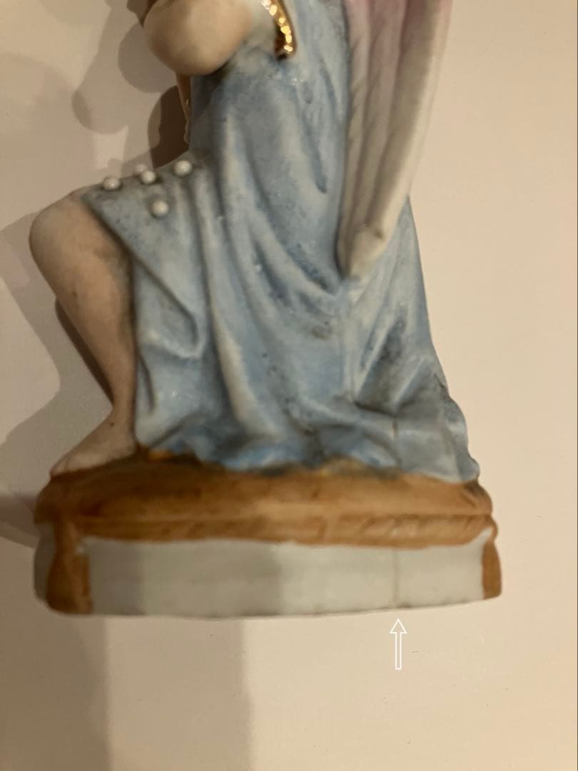 祈りの天使　ペア　アンティーク　ビスク