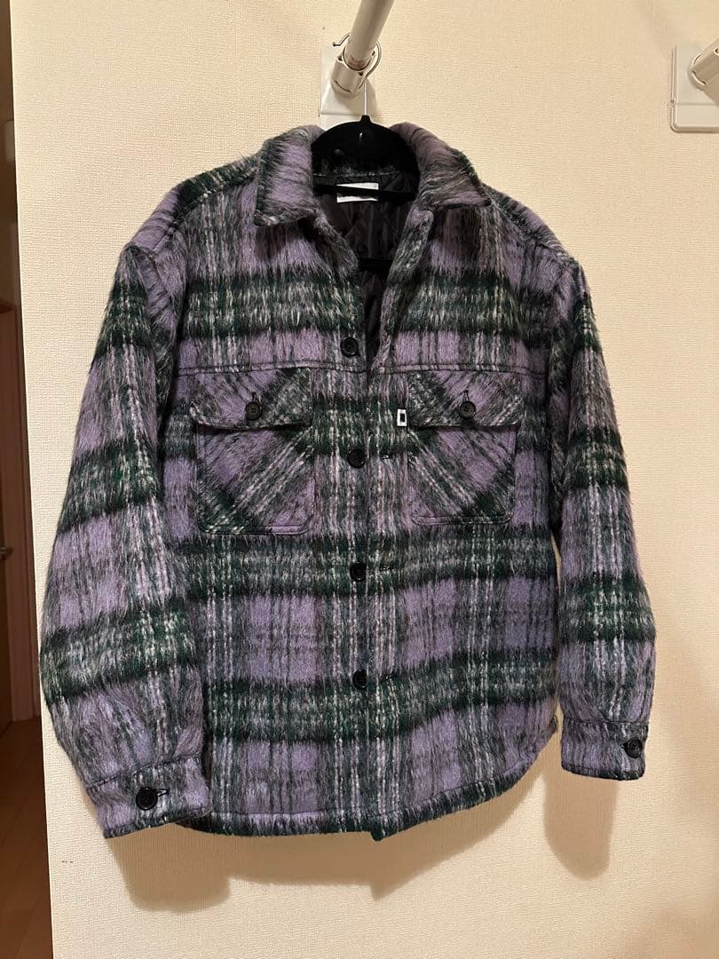 値下げ】Naptime チェック中綿ジャケット-PURPLE（サイズ：M） - メルカリ