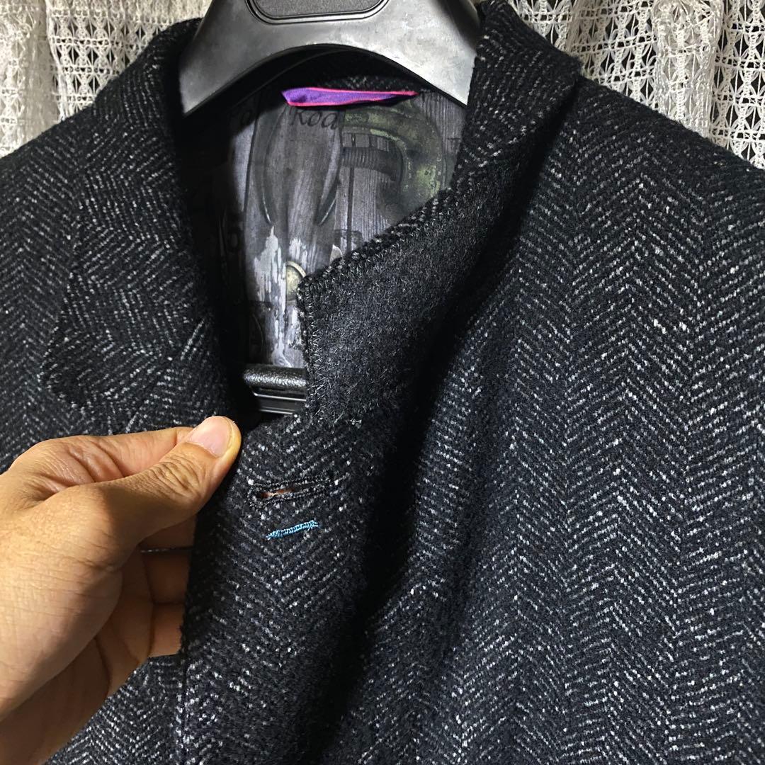 限定】20万 ゼニア ヘリンボーン チェスターコート ポールスミス