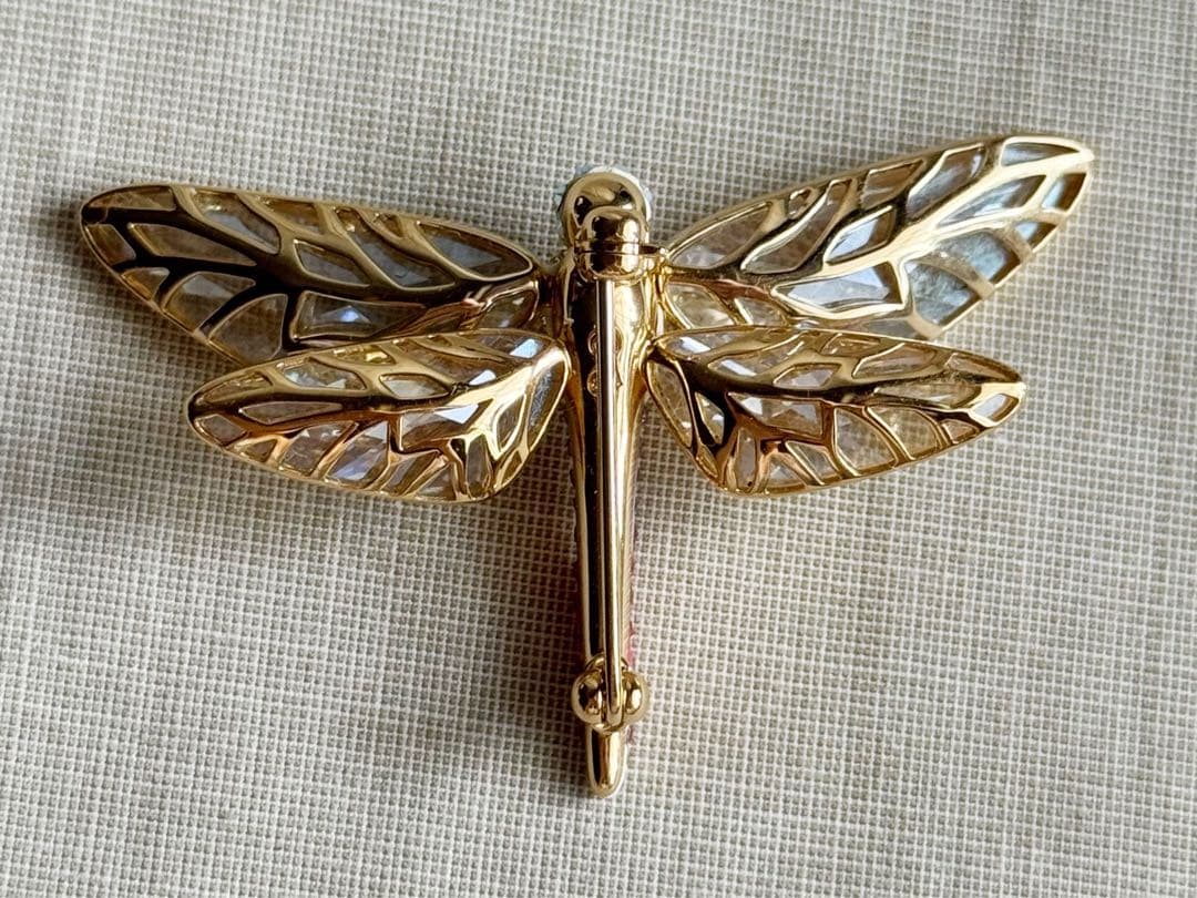 廃盤品 入手困難 SWAROVSKI スワロフスキー 蜻蛉 トンボ ブローチ