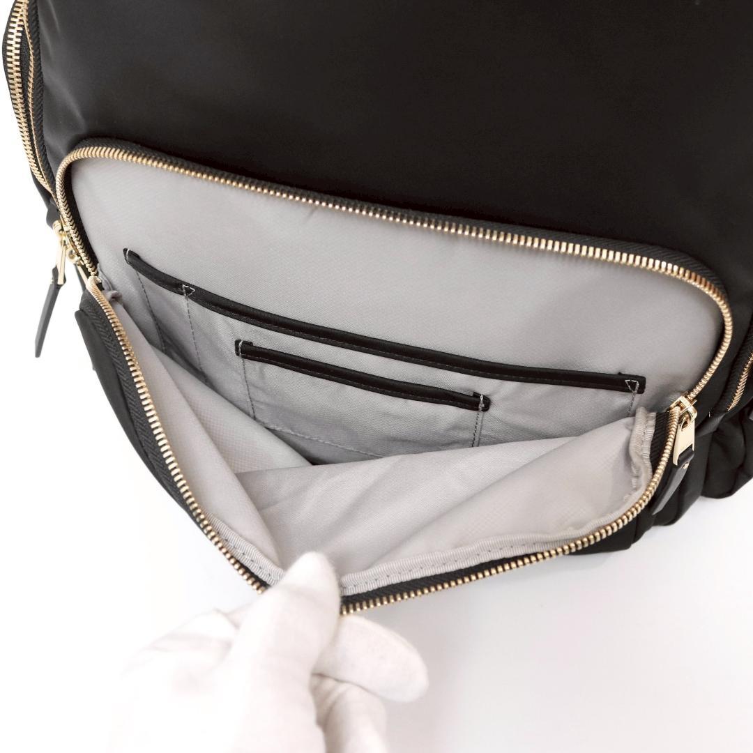 極美品 TUMI リュック トップハンドル ナイロン ブラック ゴールド金具
