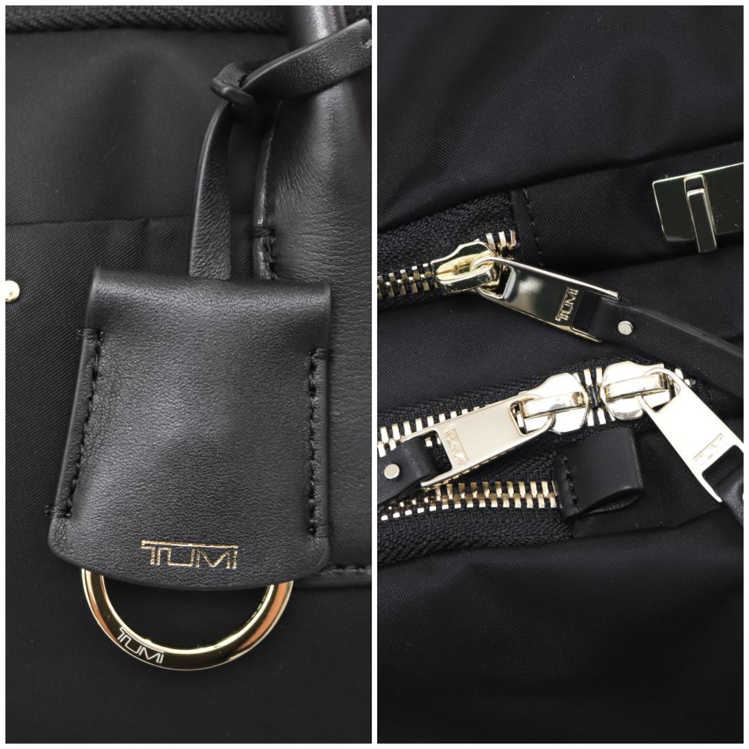 極美品 TUMI リュック トップハンドル ナイロン ブラック ゴールド金具
