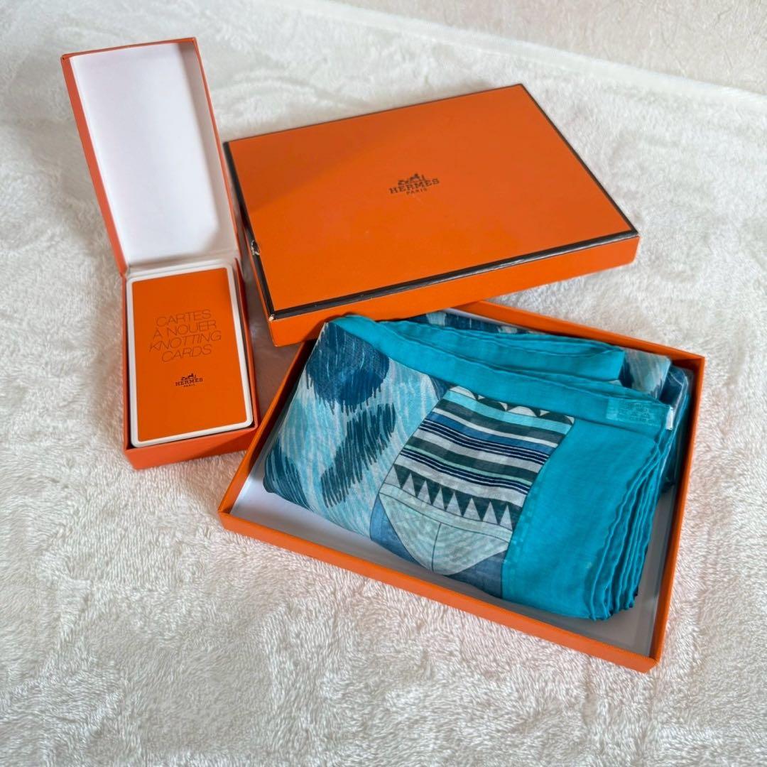 メルシー☆様専用 エルメス HERMES カレ140 & 巻き方カード モスリン