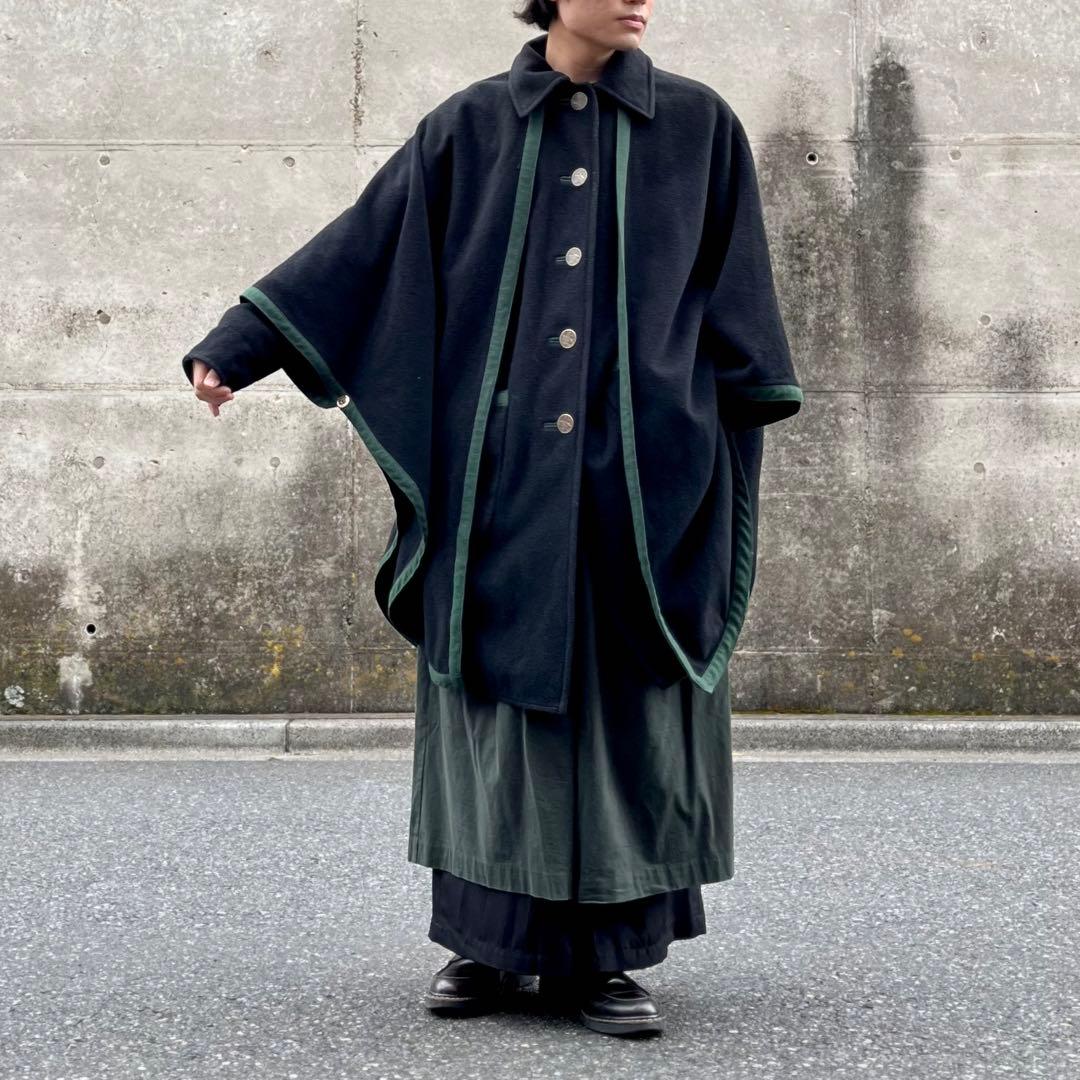 希少 ユーロ ヴィンテージ チロリアン ローデンコート ポンチョ メタルボタン