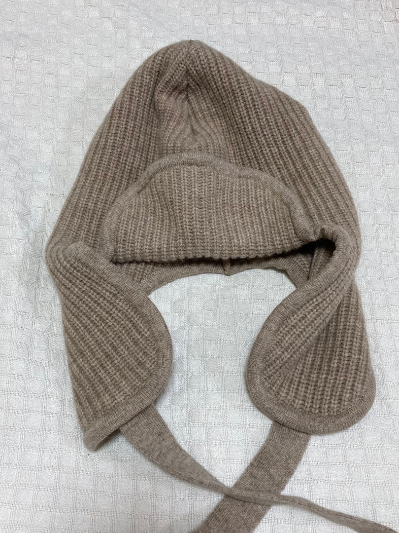 FUMIE TANAKA ear cover knit cap ベージュ