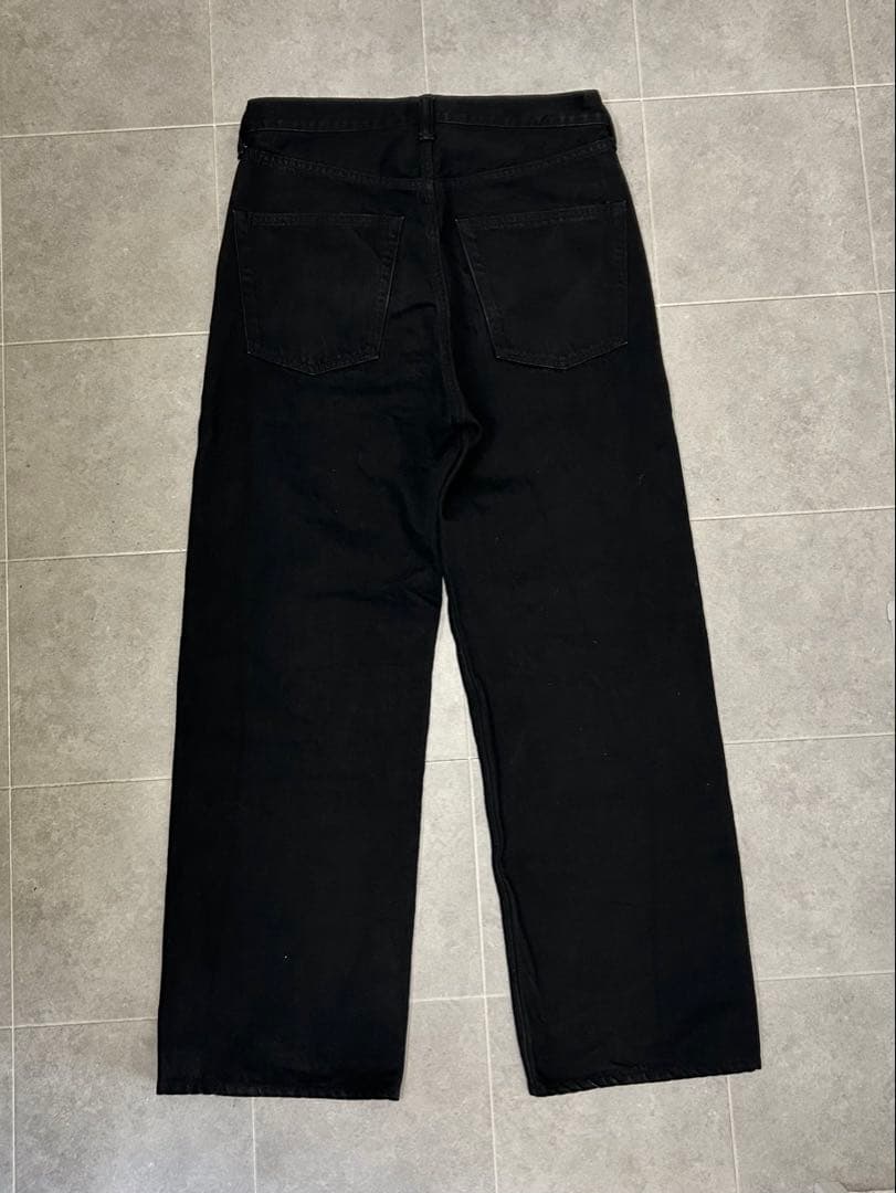 Edition ルーズストレートデニム エディション ブラックデニム ジーンズ