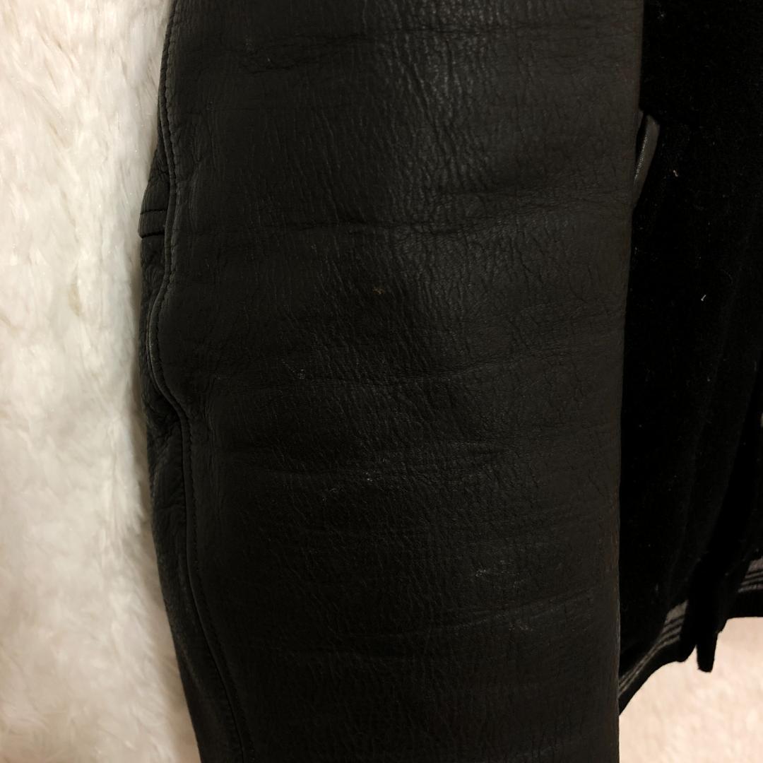 ★メンズビギ★レザー スタジャン 【L】 ウール 中綿 ヴィンテージ 復刻