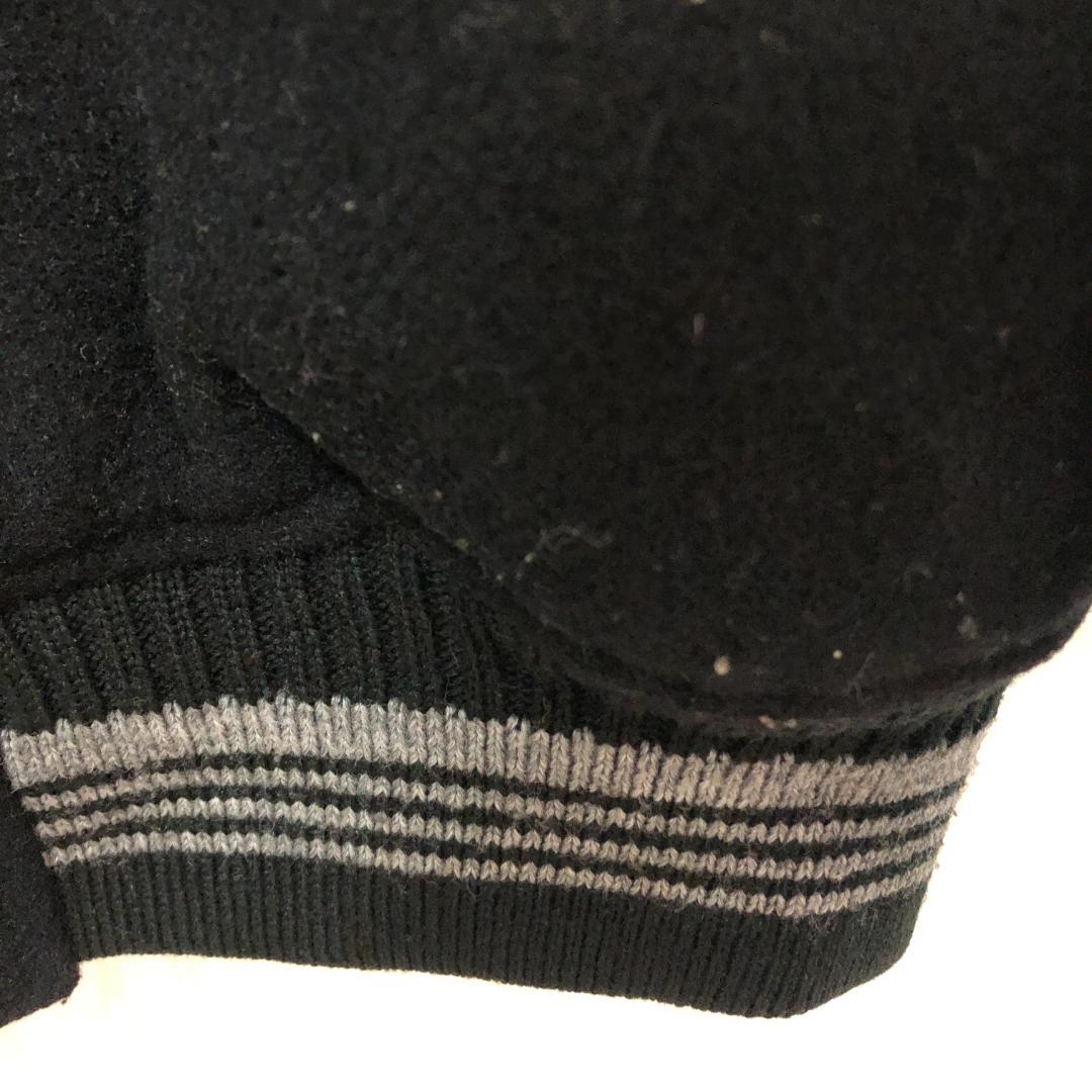 ★メンズビギ★レザー スタジャン 【L】 ウール 中綿 ヴィンテージ 復刻