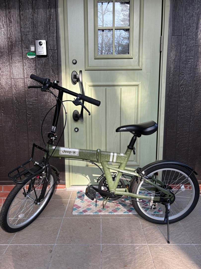 Jeep 折りたたみ自転車 JE-206G (オリーブ) 現行モデル