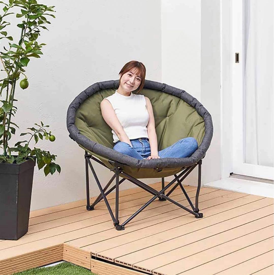 【新品未使用】ルオーダ　折りたたみフルムーンチェア　キャンプ用チェア