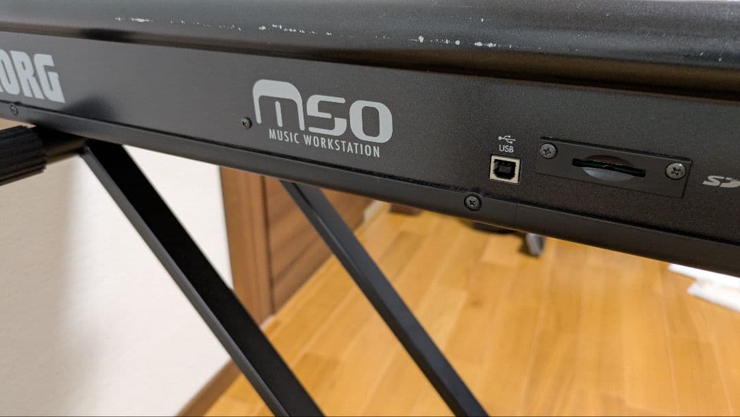 【持病対策済】KORG M50-73+純正電源アダプター、ダンパーペダル付