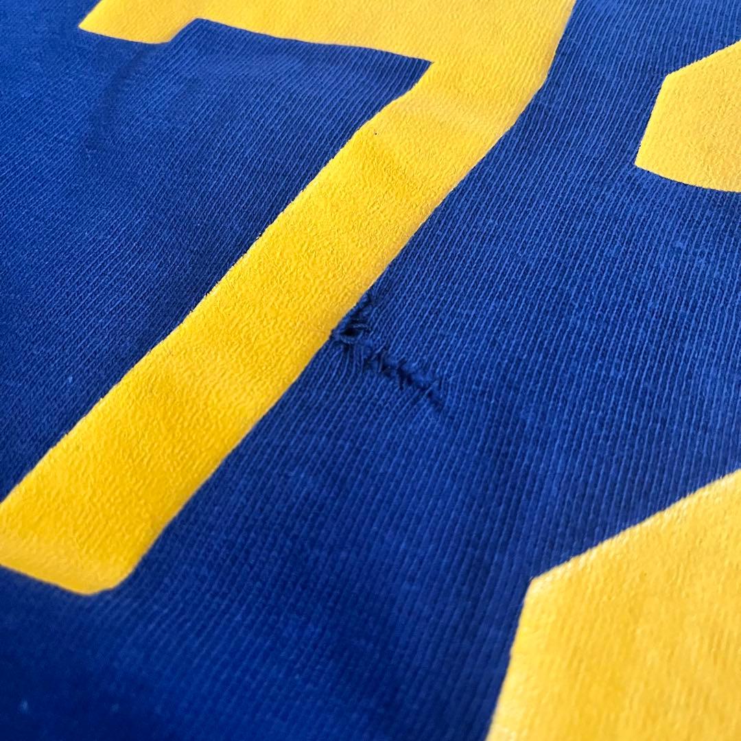 【L】60s champion フットボールTシャツ ネイビー タタキタグ