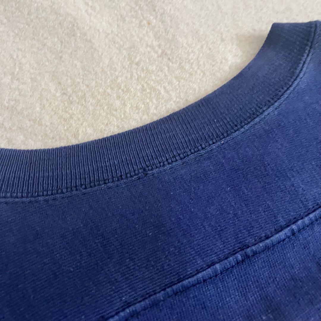 【L】60s champion フットボールTシャツ ネイビー タタキタグ