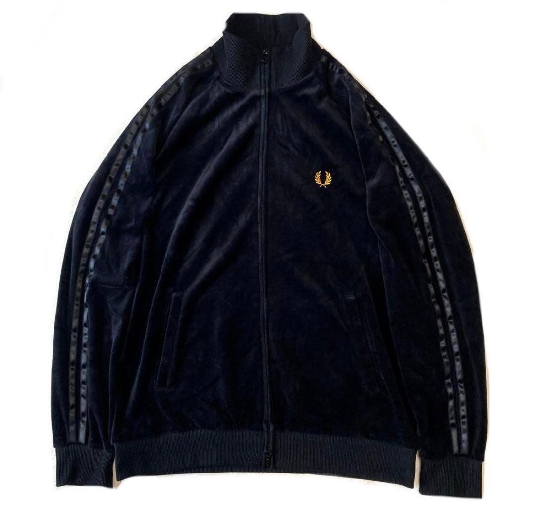 フレッドペリー ベロア トラックジャケット ゴールド月桂樹刺繍 - メルカリ