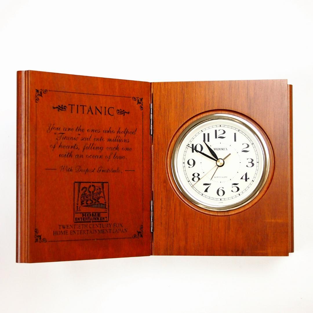 未使用　純正　非売品　タイタニック 木製置き時計　TITANIC　CLOCK