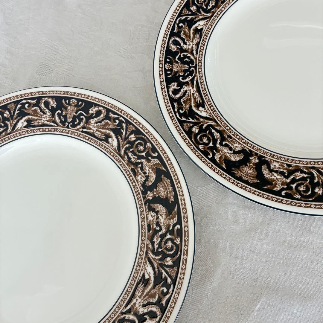 【】フロレンティーン　コバルト　ディナープレート　5枚　27cm