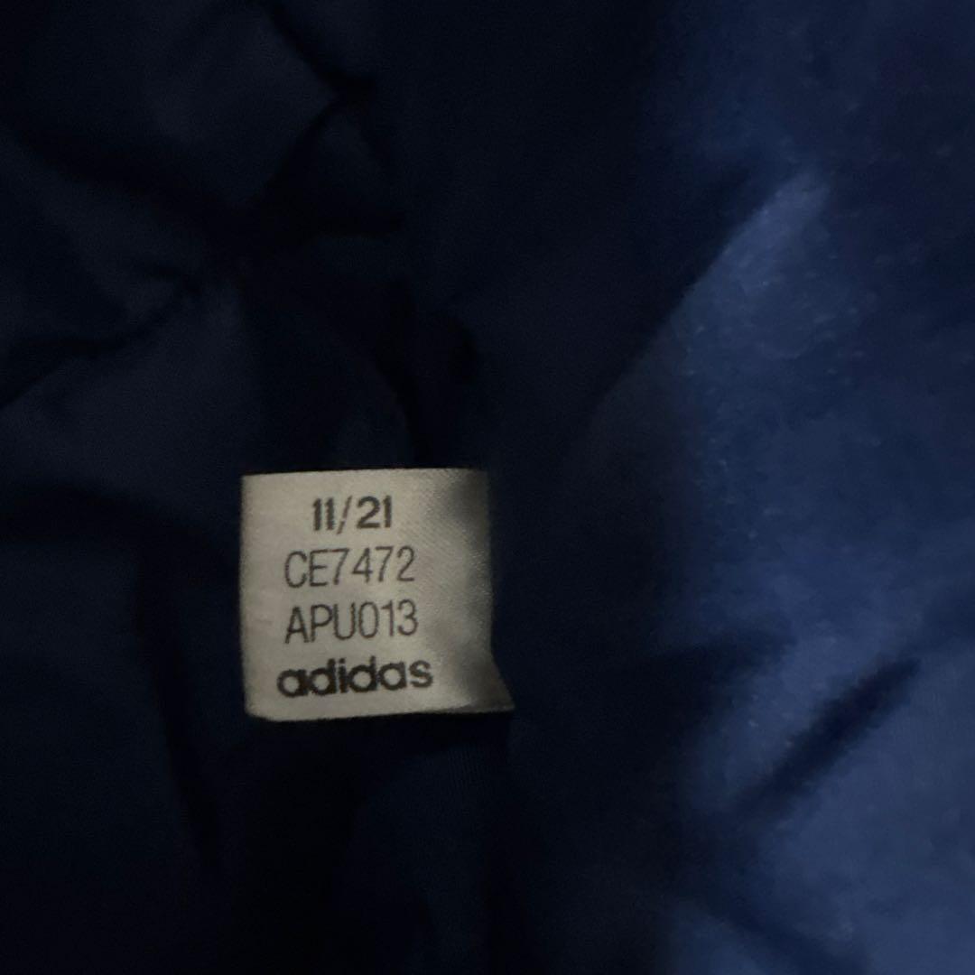 【中古・美品】松本山雅　adidas ネイビー ベンチコート Lサイズ