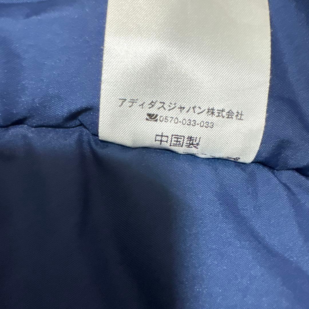 【中古・美品】松本山雅　adidas ネイビー ベンチコート Lサイズ