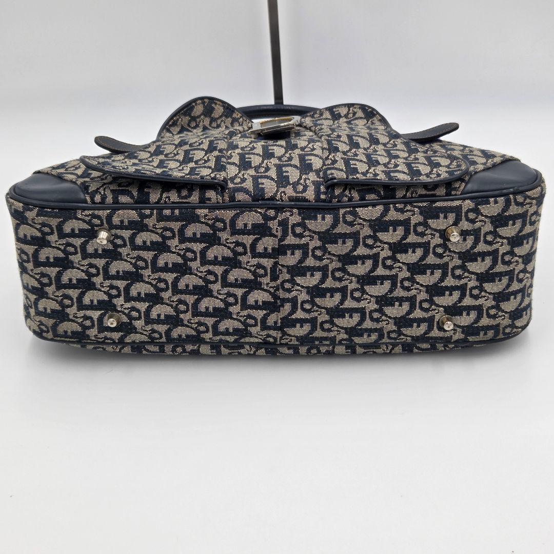 【良品】Dior ディオール トロッター ダブルサドル キャンバス