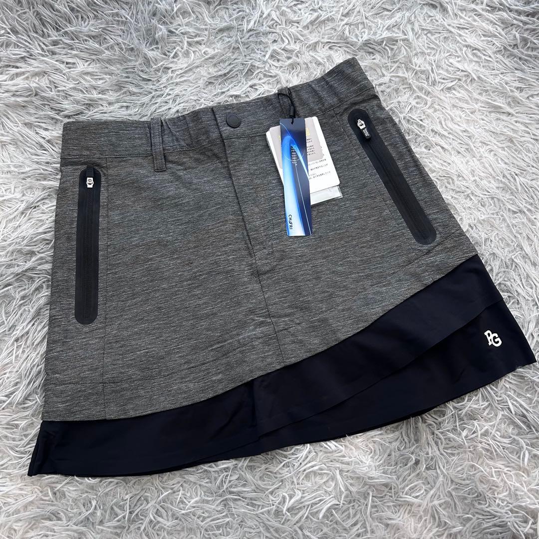 新品　パーリーゲイツ　セットアップ　ジャケット　パーカー　スカート　グレー　0