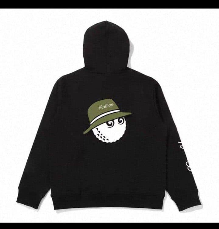 ★即発送&L★マルボンゴルフ Malbon 長袖 厚手裏起毛パーカー トレーナー