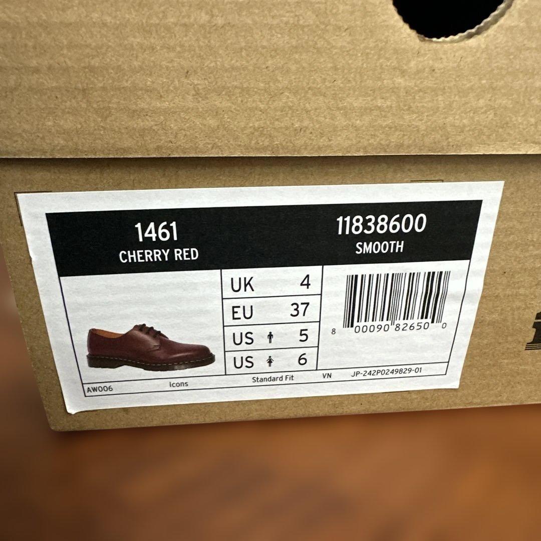 ★美品★Dr.Martens 1461 チェリーレッド UK4 箱タグ付き