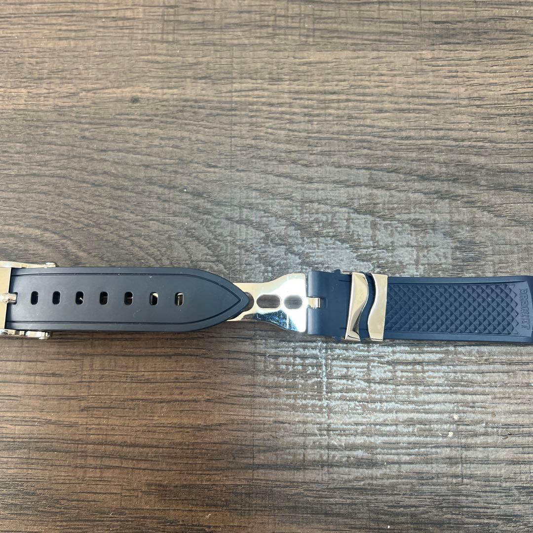 Breguet ネイビーラバーベルト フォールディングバックル