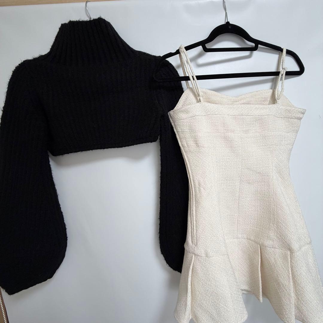 ワンピース ANDMARY Twiggy tweed mini dress