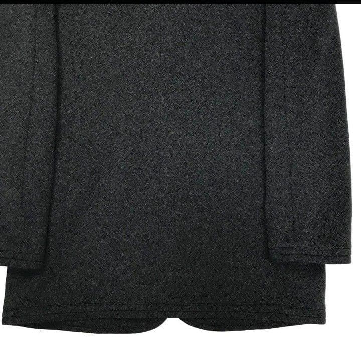 美品ジョルジオアルマーニ ステンカラーコートブラック イタリア製M ノーカラー