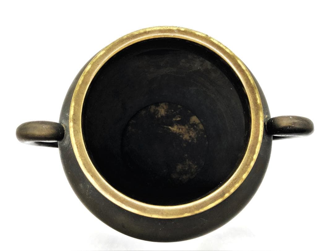 雷紋・和紋象嵌薄端 】 明治～昭和初期 手造彫金 鎌倉蔵出