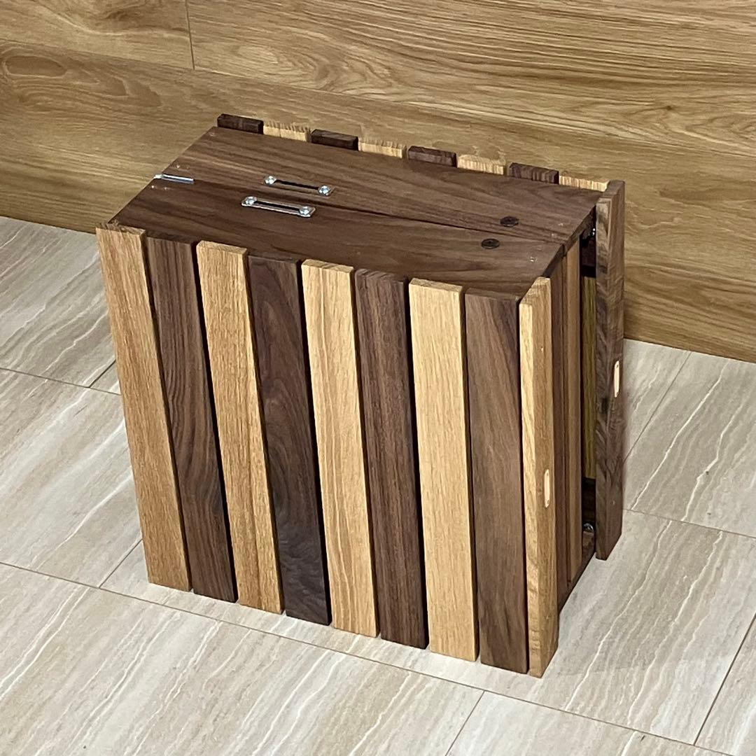 在庫品　スライドテーブル THEBOX フル天然ウォルナット×オーク