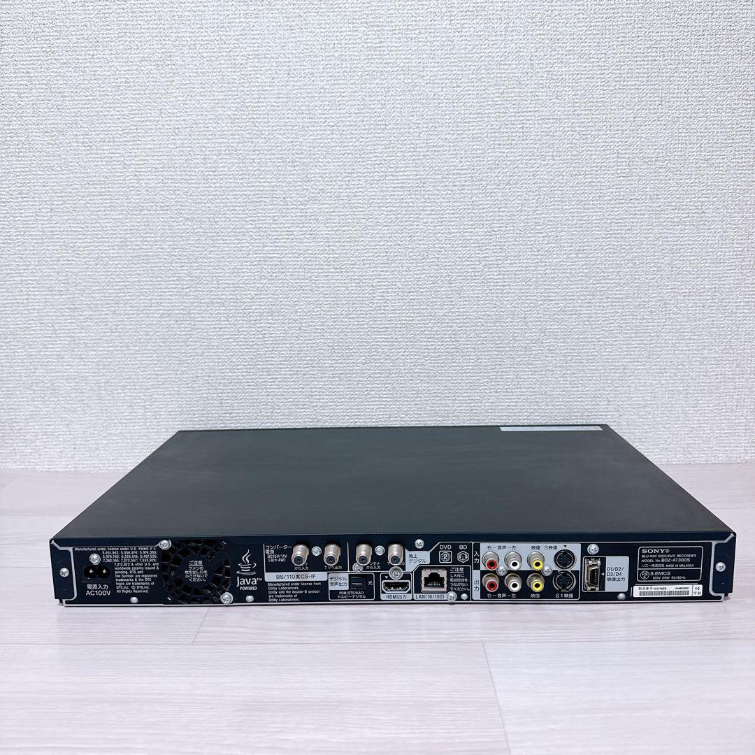 1337【美品】SONY ブルーレイレコーダー BDZ-AT300S リモコン付