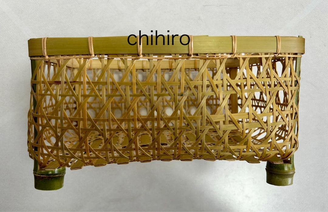 水切り竹かご 椀かご（新品未使用）直径横約30.5センチ縦約25 高約16.5