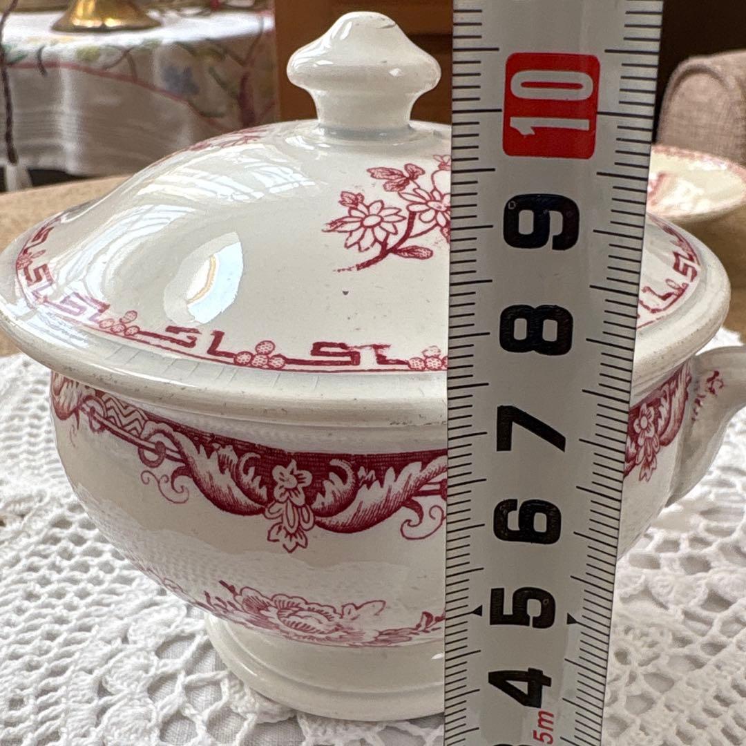 フランス アンティーク サルグミンヌ　ディネット陶器スーピエール、お皿2点セット