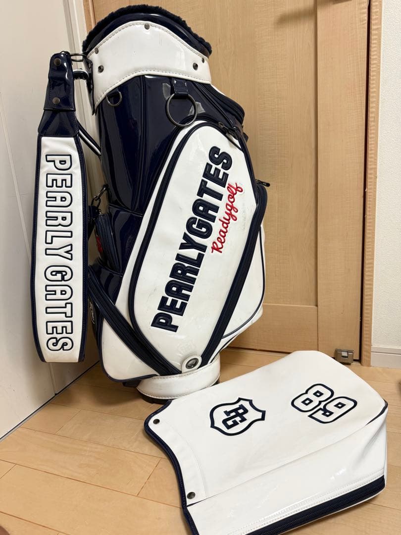 完売★パーリーゲイツ★キャディバッグ★エナメル★ゴルフ★ゴルフバッグ★レア★白