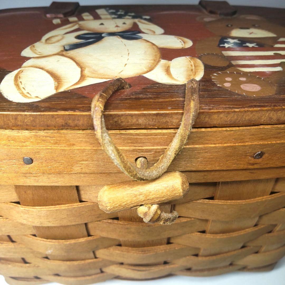 ロンガバーガー longaberger 小物入れ ヴィンテージ木製バスケット