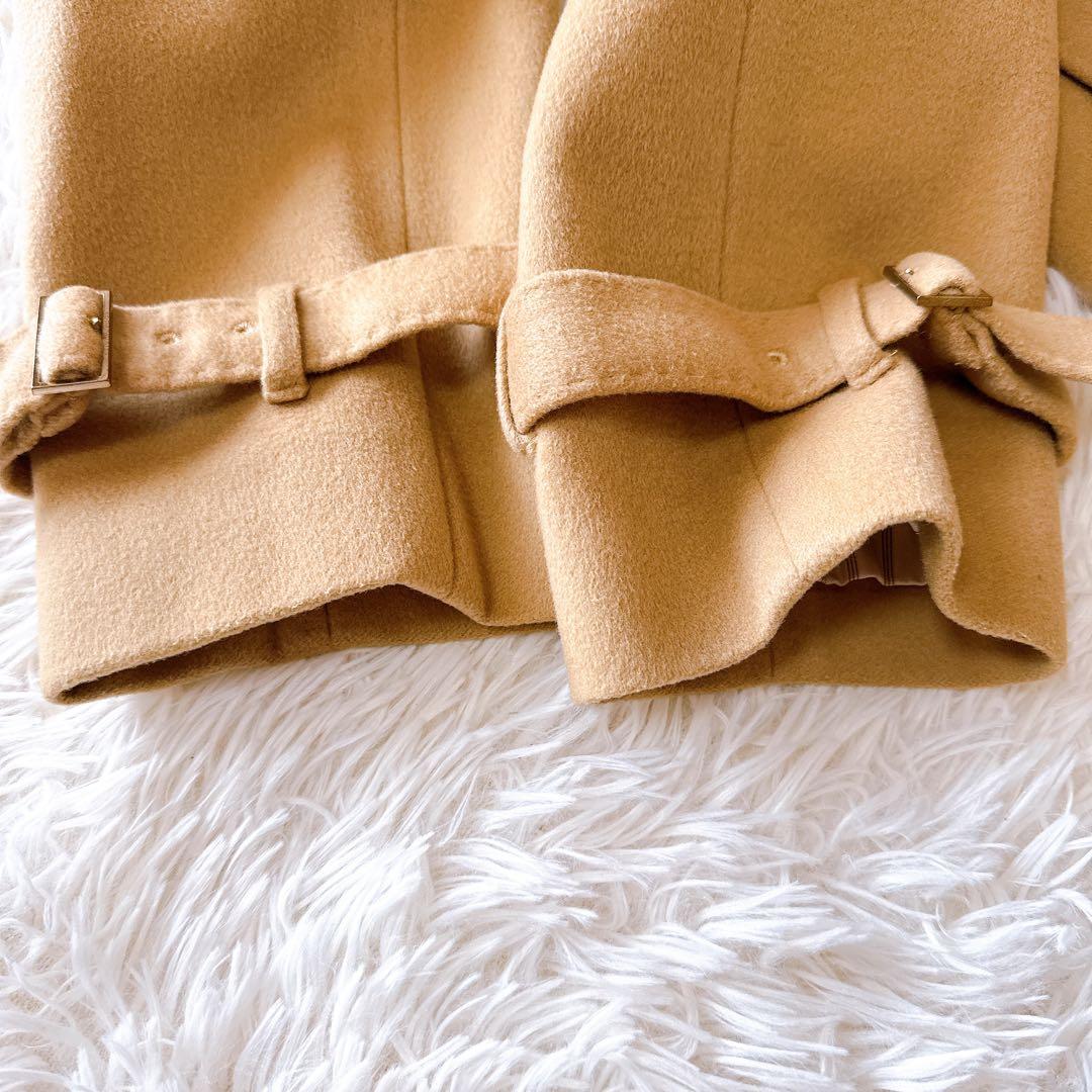 23区 オンワード カシミヤ混 羊毛高級コート ベルト付き LLサイズ相当