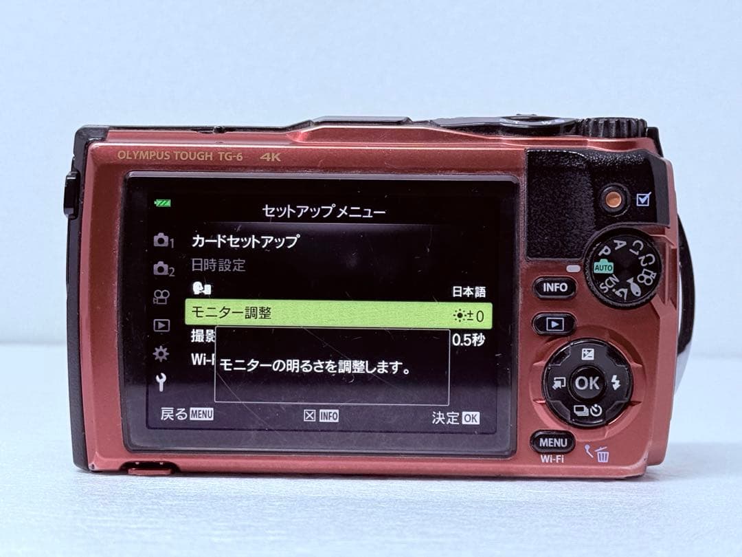 OLYMPUS TG-6 レッド 動作確認済 防水 防塵 耐衝撃 4K コンデジ