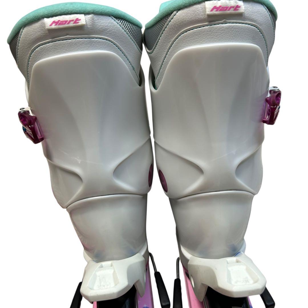 ①106cmKAZAMAブーツストック ジュニアスキー3点セットピンク