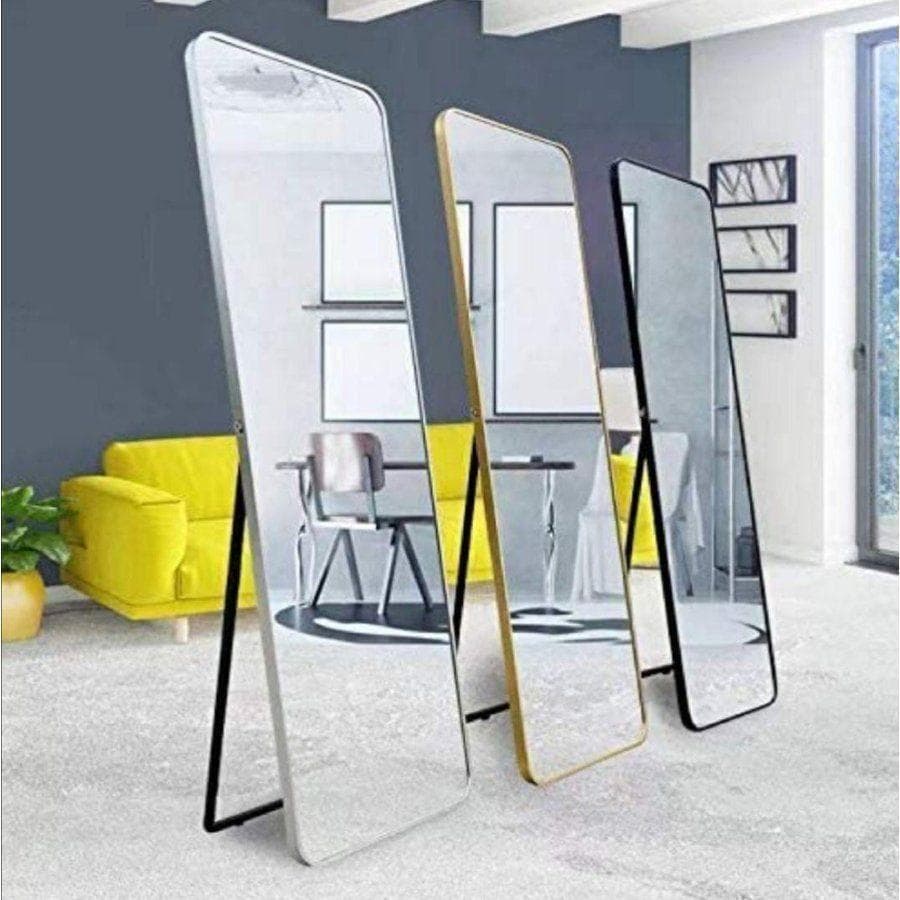スタンドミラー 165cm*60cm 全身鏡 壁掛け立て掛け ブラック 599
