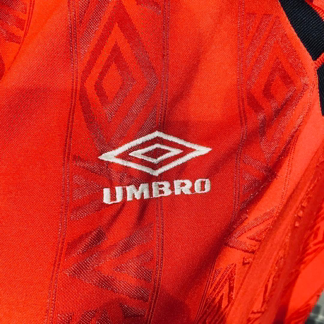 希少 90s UMBRO アンブロ ゲームシャツ ユニフォーム サッカー L 赤