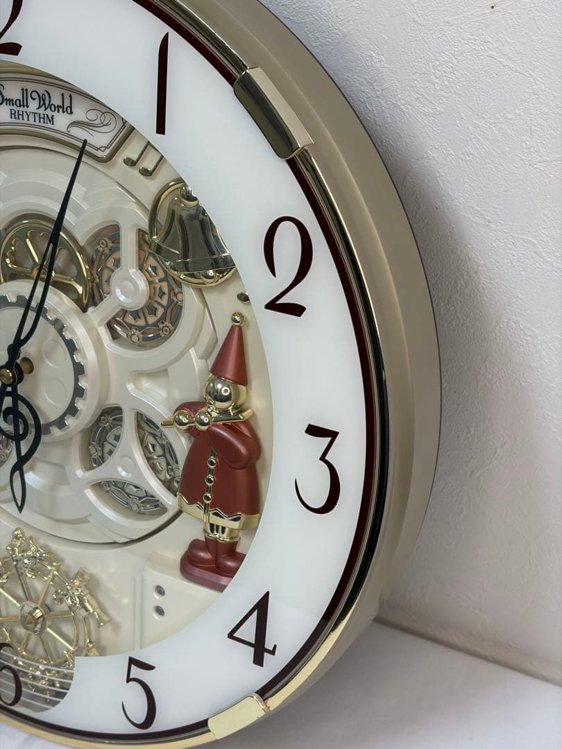 美品 リズム時計 4MN490RH 電波時計 からくり時計