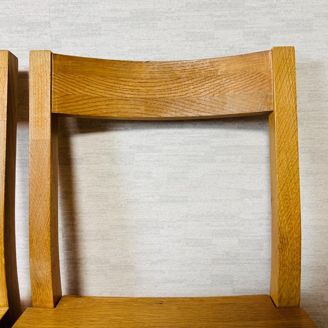 【廃盤品】MUJI 無印良品 無垢材チェア オーク材 ダイニングチェア 2脚