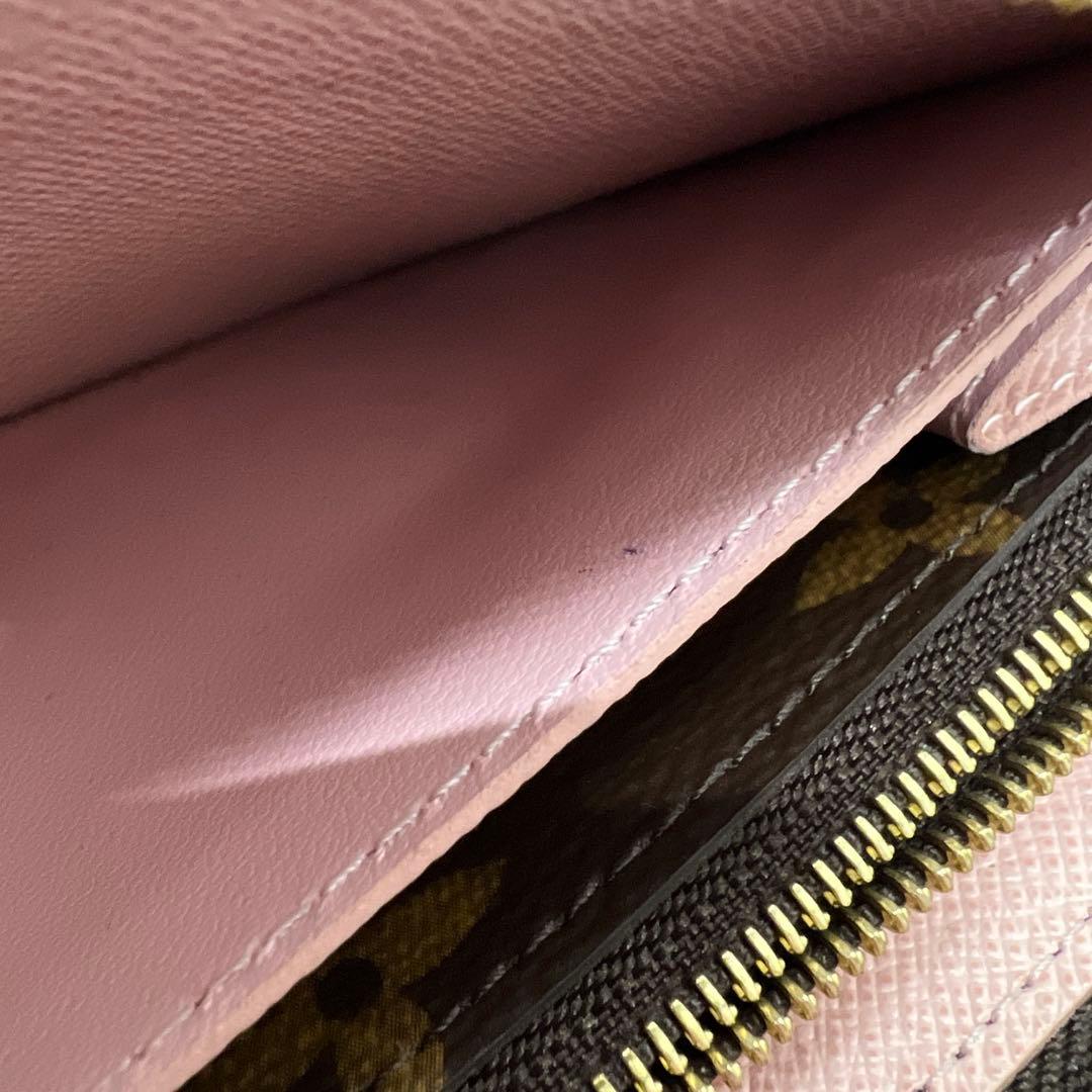 ルイヴィトン モノグラム ポルトフォイユクレマンス 長財布 ローズバレリーヌ